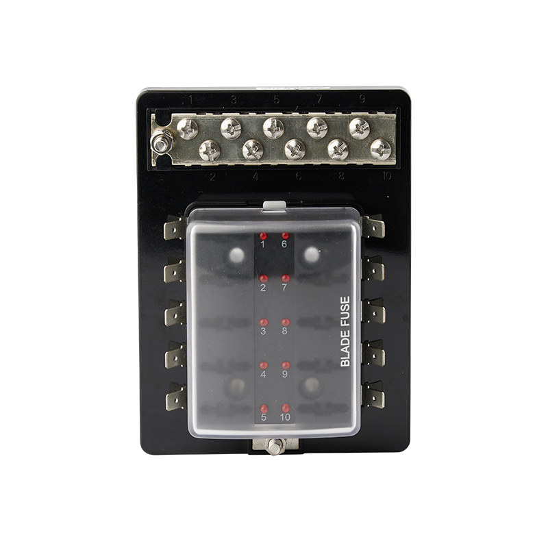 R3-76B-01-07 方塊型保險(xiǎn)絲盒 含LED警示燈、負(fù)極端子臺(tái)